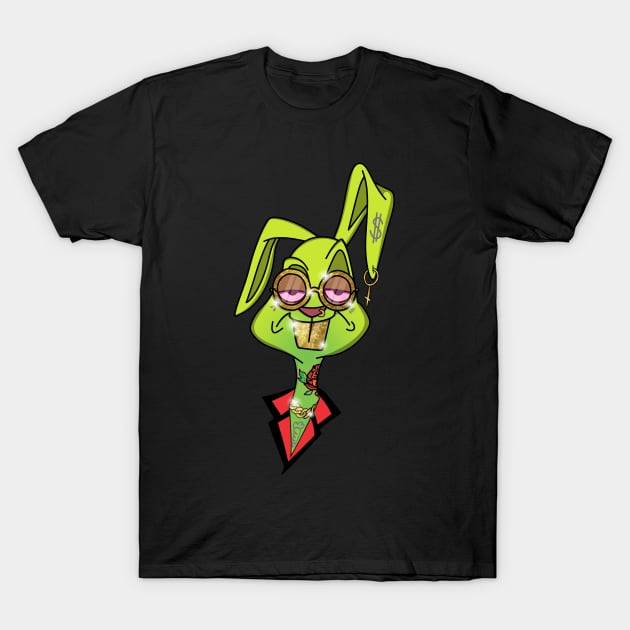 Rabbit Trapper  Mod.Green T-Shirt by Cryptocactos 